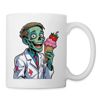 Zombie Doctor with Ice Cream Cone - Coffee/Tea Mug - white - Right