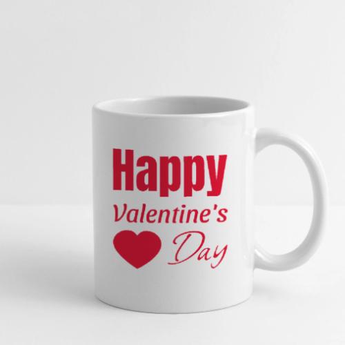 Red Heart Happy Valentines Mug - Coffee/Tea Mug