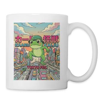 Kawaii Frog Over Tokyo Neon Festival - Coffee/Tea Mug - white - Right