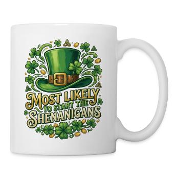 Leprechaun Hat Shenanigans - Coffee/Tea Mug - white - Right
