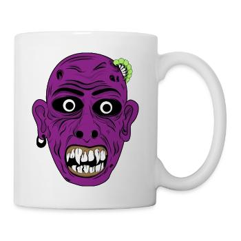 Purple Grotesque Mask - Coffee/Tea Mug - white - Right