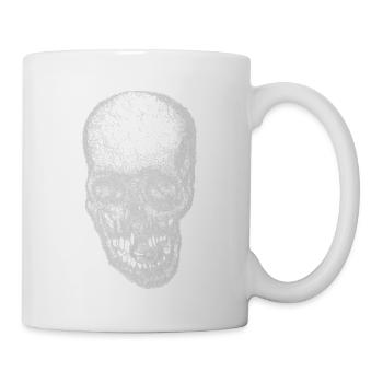 Lace Skull Silhouette - Coffee/Tea Mug - white - Right