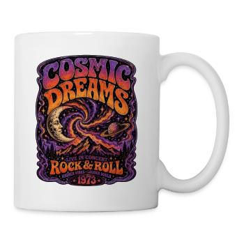 Vintage_70s_Cosmic_Psychedelic_Rock_Concert_T-S - Coffee/Tea Mug - white - Right