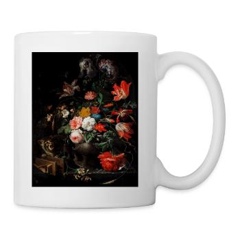 Delshm Baroque Floral Still Life - Coffee/Tea Mug - white - Right