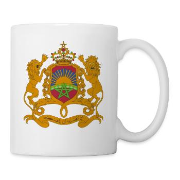 Morocco coat of arms - Coffee/Tea Mug - white - Right