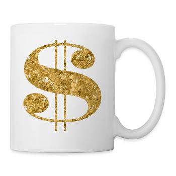 $ Dollar sign, symbol - Coffee/Tea Mug - white - Right