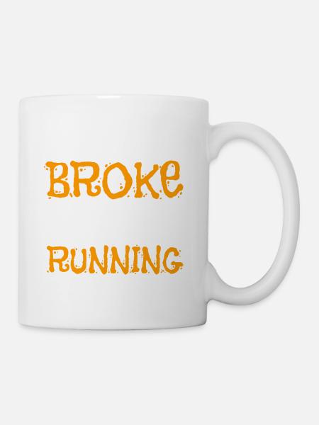 Funny Running Witch Halloween Costum - Coffee/Tea Mug - white