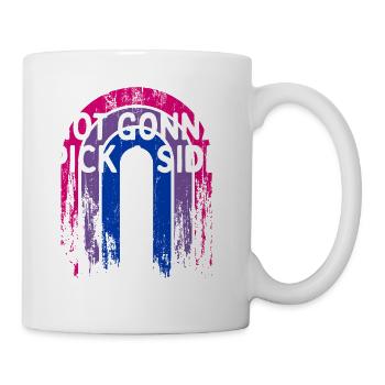 Not Gonna Pick a Side Bisexual LGBTQ Bi Pride - Coffee/Tea Mug - white - Right