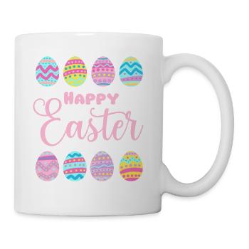 Happy Easter Cute Easter Eggs Decorations - Coffee/Tea Mug - white - Right