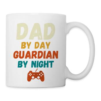 Dad By Day Guardian By Night - Coffee/Tea Mug - white - Right