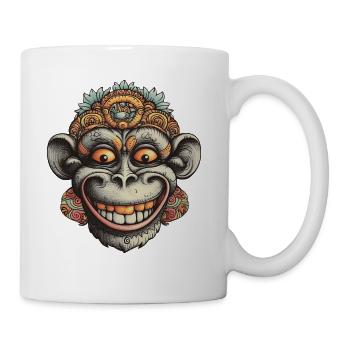 Ornamental Trippy Chimp - Coffee/Tea Mug - white - Right