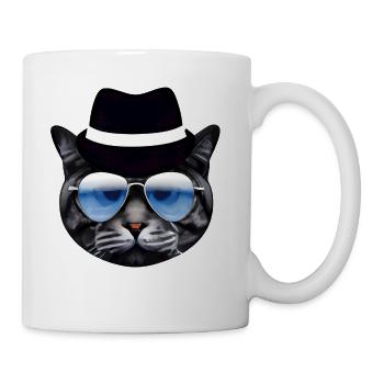 Blues Cat 5 Color - Coffee/Tea Mug - white - Right