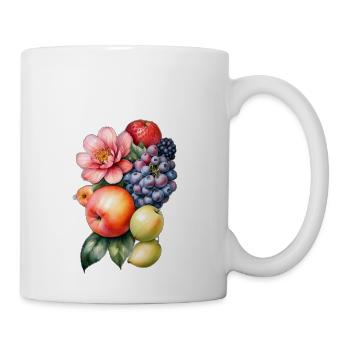 moody Whimsical Watercolor flower cluster mixed - Coffee/Tea Mug - white - Right