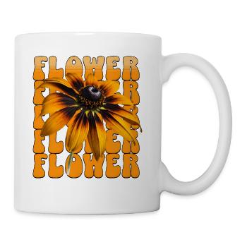 Bold Sunflower in a Pop Art Frame - Coffee/Tea Mug - white - Right