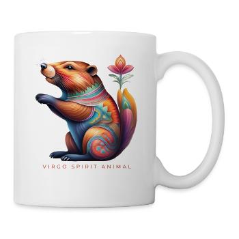 Virgo Spirit Animal Beaver Alebrije Female - Coffee/Tea Mug - white - Right