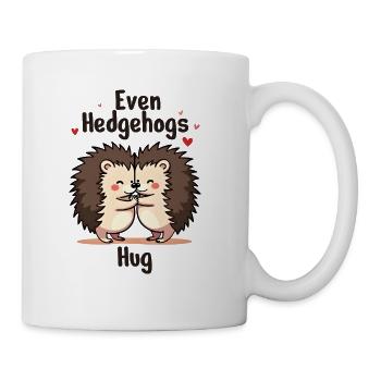 Even Hedgehogs Hug - Coffee/Tea Mug - white - Right