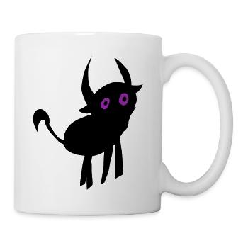 Whimsical Alien Face Design - Coffee/Tea Mug - white - Right