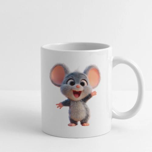 Joyful Cartoon Baby Mouse Arms Up - Coffee/Tea Mug