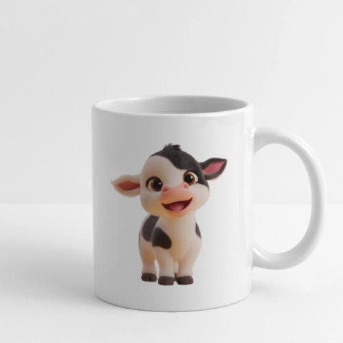 Joyful Cartoon Baby Cow Standing - Coffee/Tea Mug