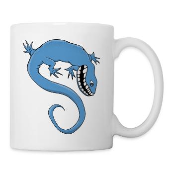Mythical and fantastical Blue Creature - Coffee/Tea Mug - white - Right