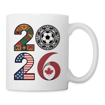 2026 Football Countries – USA, Canada & Mexico - Coffee/Tea Mug - white - Right
