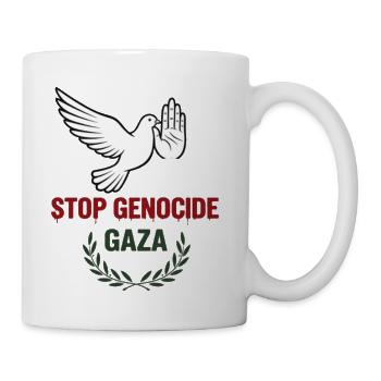 Peace for Gaza Dove Illustration - Human Rights Ad - Coffee/Tea Mug - white - Right