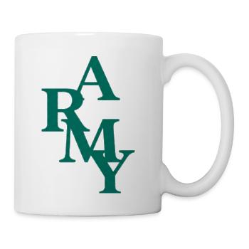 Army Monogram Letters design  - Coffee/Tea Mug - white - Right