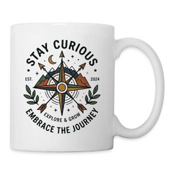 Stay Curious Compass - Coffee/Tea Mug - white - Right