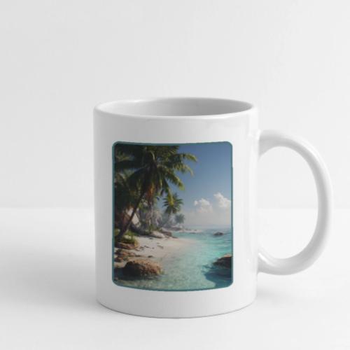 Tropical Beach Paradise Palm Design - Coffee/Tea Mug