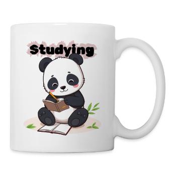 Hard Working Panda - Studying Time Mode - Coffee/Tea Mug - white - Right
