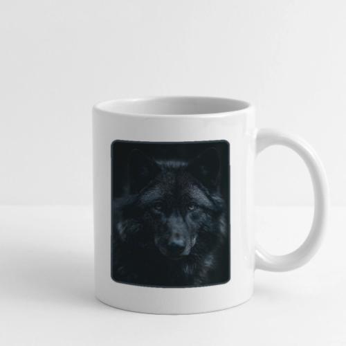 Black Wolf Intense Eyes Portrait Design - Coffee/Tea Mug