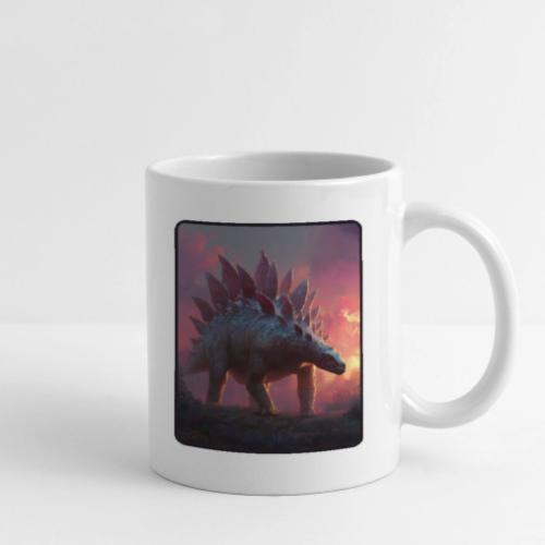 Stegosaurus Sunset Forest Design - Coffee/Tea Mug