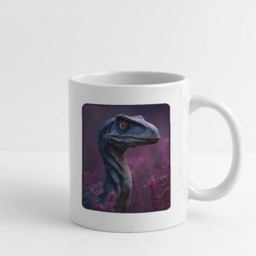 Blue Velociraptor Portrait Design - Coffee/Tea Mug