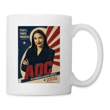 AOC Vintage Campaign Alexandria Ocazio Cortez - Coffee/Tea Mug - white - Right