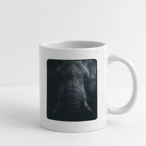 Shadow Elephant Intense Eyes Design - Coffee/Tea Mug