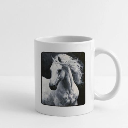 White Horse Oil Painting Design - Coffee/Tea Mug
