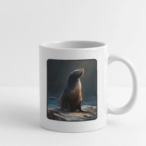 Fur Seal Artistic Shore Portrait Design - Coffee/Tea Mug
