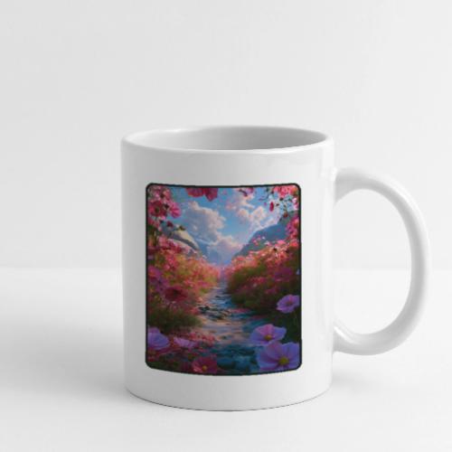 Dreamy Cosmos Valley Landscape Art - Coffee/Tea Mug