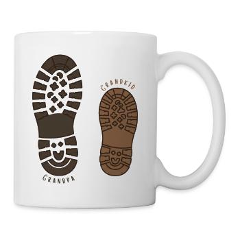 Grandpa Grandkid Footprint Duo - Coffee/Tea Mug - white - Right