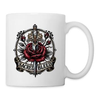 Sacred Bleed Dagger Rose Tattoo - Coffee/Tea Mug - white - Right