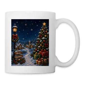 Snowlit Christmas Village - Coffee/Tea Mug - white - Right