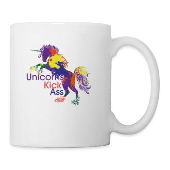 Unicorn Kick Ass - Coffee/Tea Mug - white - Right