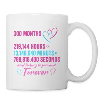 25th Wedding Anniversary 25 Years Marriage Couple - Coffee/Tea Mug - white - Right