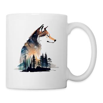 Wolf Pine Trees - Coffee/Tea Mug - white - Right