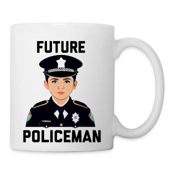 Future policeman - Coffee/Tea Mug - white - Right