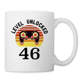 Level 46 Unlocked 46 Birthday 46 Years Old - Coffee/Tea Mug - white - Right