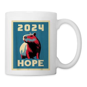 Capybara Hope 2024 Presidential Election Campaign - Coffee/Tea Mug - white - Right