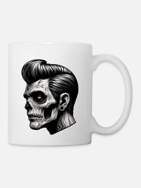 Rockabilly Zombie Vibes - Coffee/Tea Mug - white