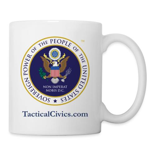 The People's Seal with blue url - Coffee/Tea Mug