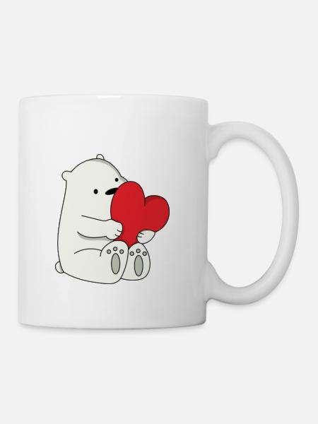 Ice Bear Big Heart - Coffee/Tea Mug - white